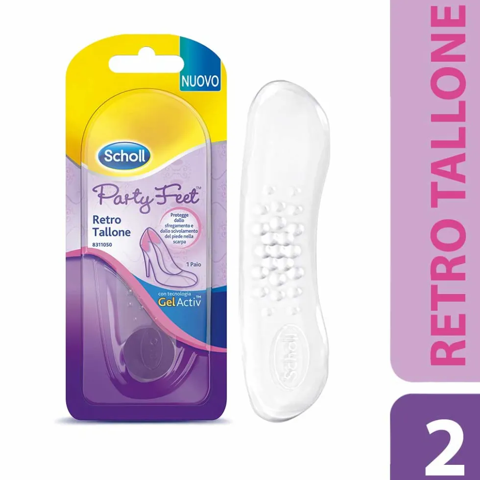 Scholl Party Feet Retro Tallone con Tecnologia Gel Activ, 1 paio