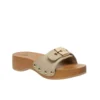 Scholl Pescura Heel Sabot Ciabatta 37 sabbia