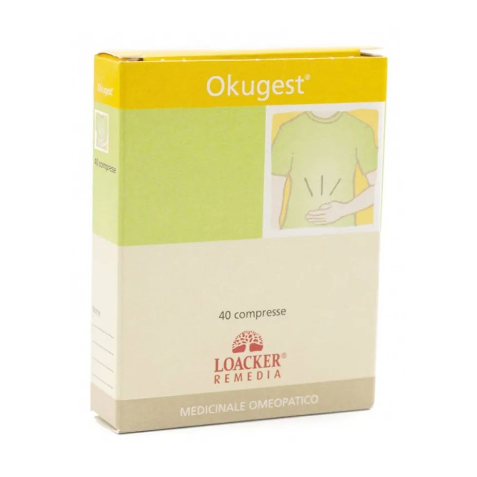 Schwabe Pharma Okugest - Rimedio omeopatico per i disturbi gastrointestinali, 40 compresse