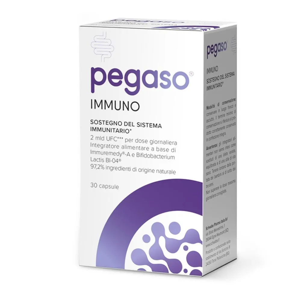 Schwabe Pharma Pegaso Immuno - Integratore alimentare per le difese immunitarie, 30 capsule