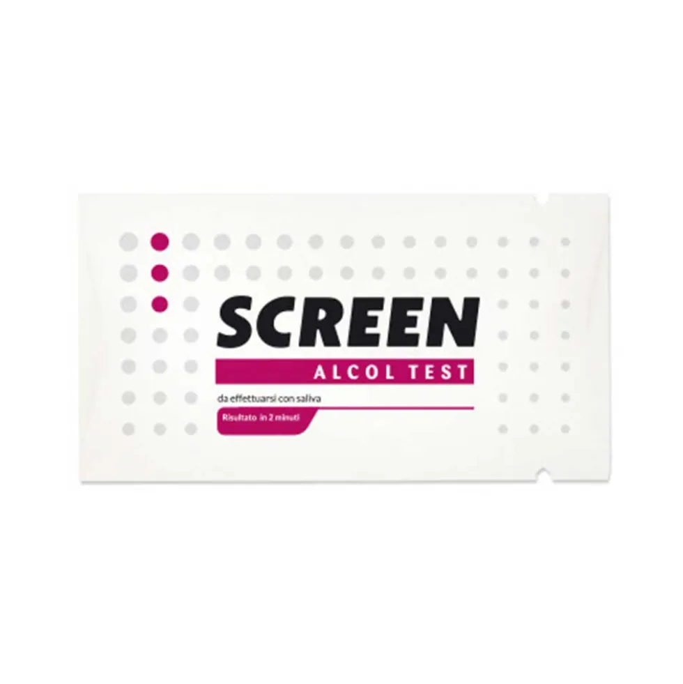 Screen Pharma Screen Alcol Test - Test salivare monouso per rilevare la presenza di alcol, 1 test