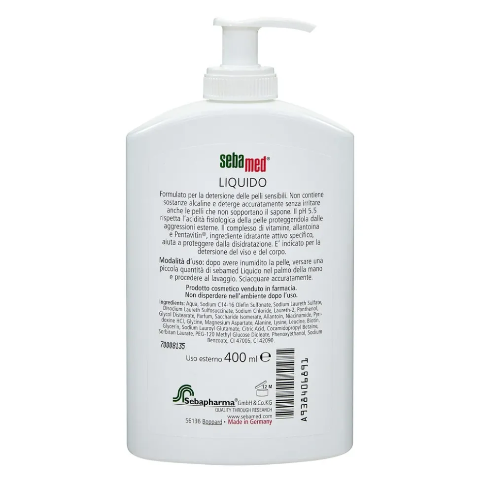 Sebapharma Sebamed Liquido Detergente per Pelli Sensibili, 400ml