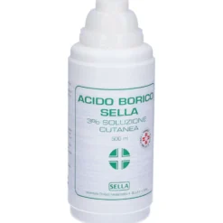 Sella Acido Borico 3% - Soluzione disinfettante per la cute irritata, 500 ml