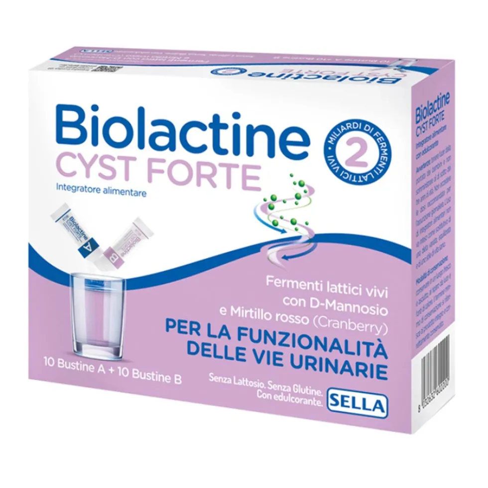 Sella Biolactine - Cyst Forte Integratore Alimentare, 10 + 10 Bustine
