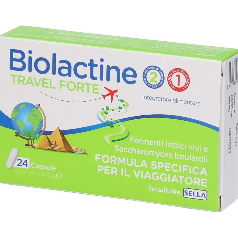 Sella Biolactine Travel Forte - integratore di Fermenti lattici, 24 capsule