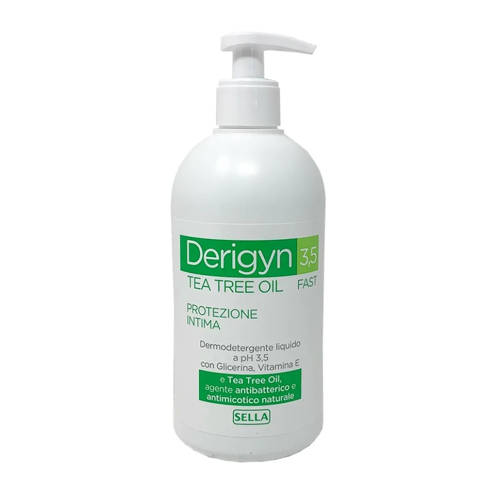 Sella Derigyn Tea Tree Oil Fast pH 3,5 - Detergente intimo ad azione antibatterica, 500 ml