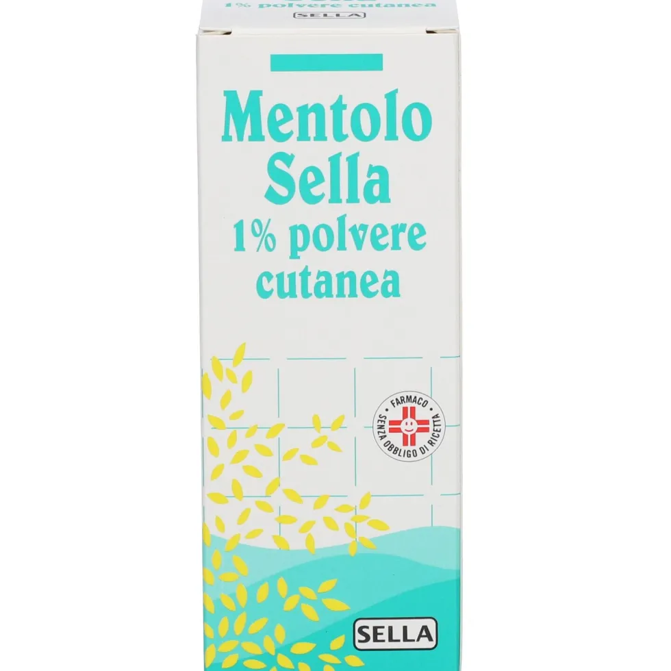 Sella Mentolo 1% - polvere cutanea per le irritazioni e il prurito, 100 g