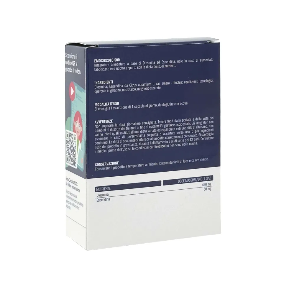 Semprefarmacia Essentials EmoCircolo 500 Integratore Circolazione Sanguigna, 60 Capsule