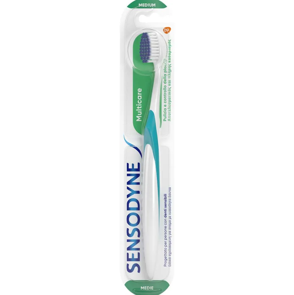Sensodyne Multicare Spazzolino Denti Sensibili Igiene Dentale Medium, 1 Pezzo