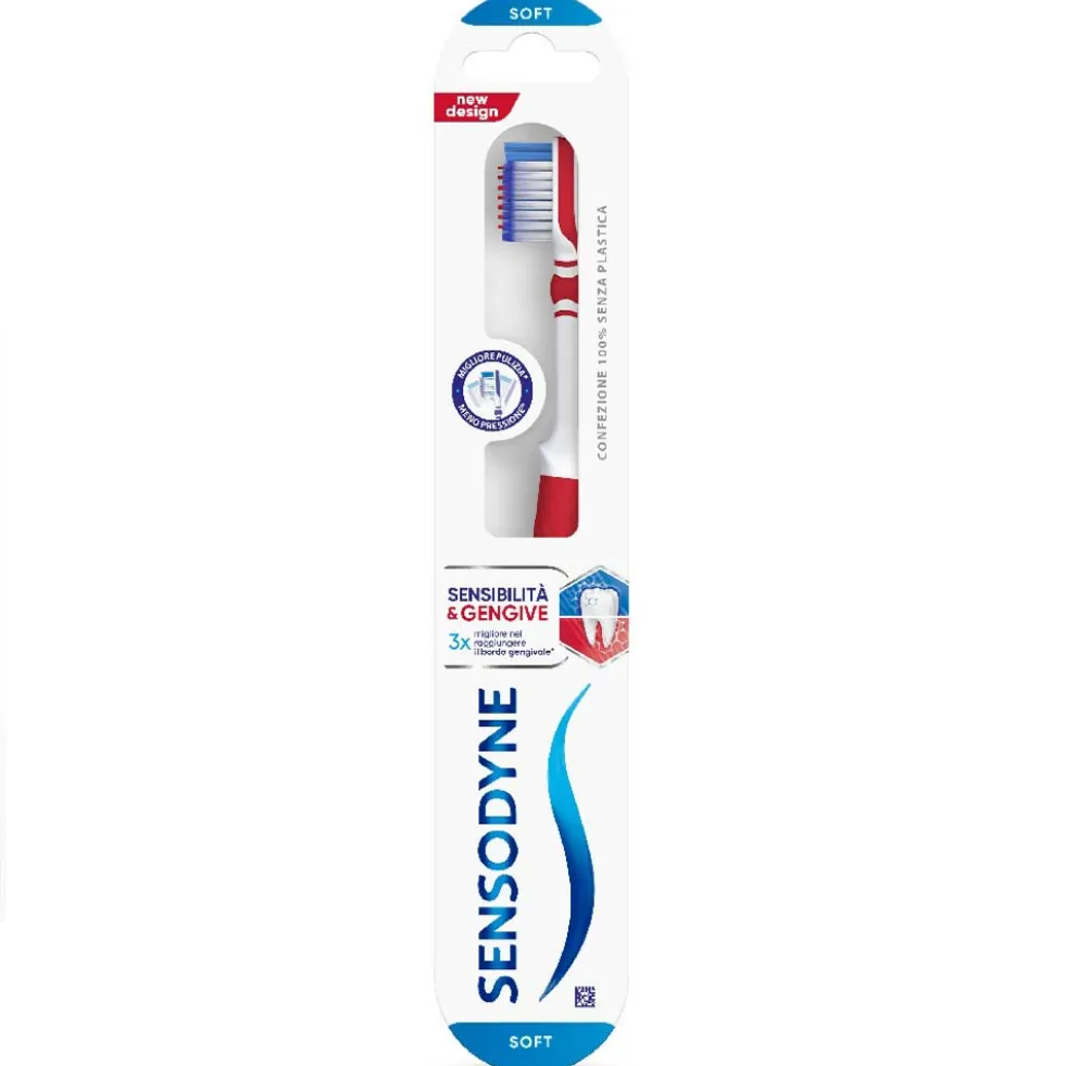 Sensodyne Sensibilità&Gengive Spazzolino Denti Sensibili Soft, 1 Pezzo