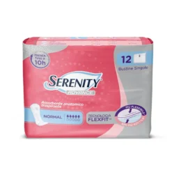 Serenity Advance Flexfit Normal - Assorbente anatomico per l'incontinenza leggera, 12 assorbenti