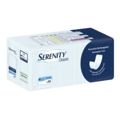 Serenity Classic - Pannolone rettangolare con barriera per l'incontinenza, 30 pannoloni