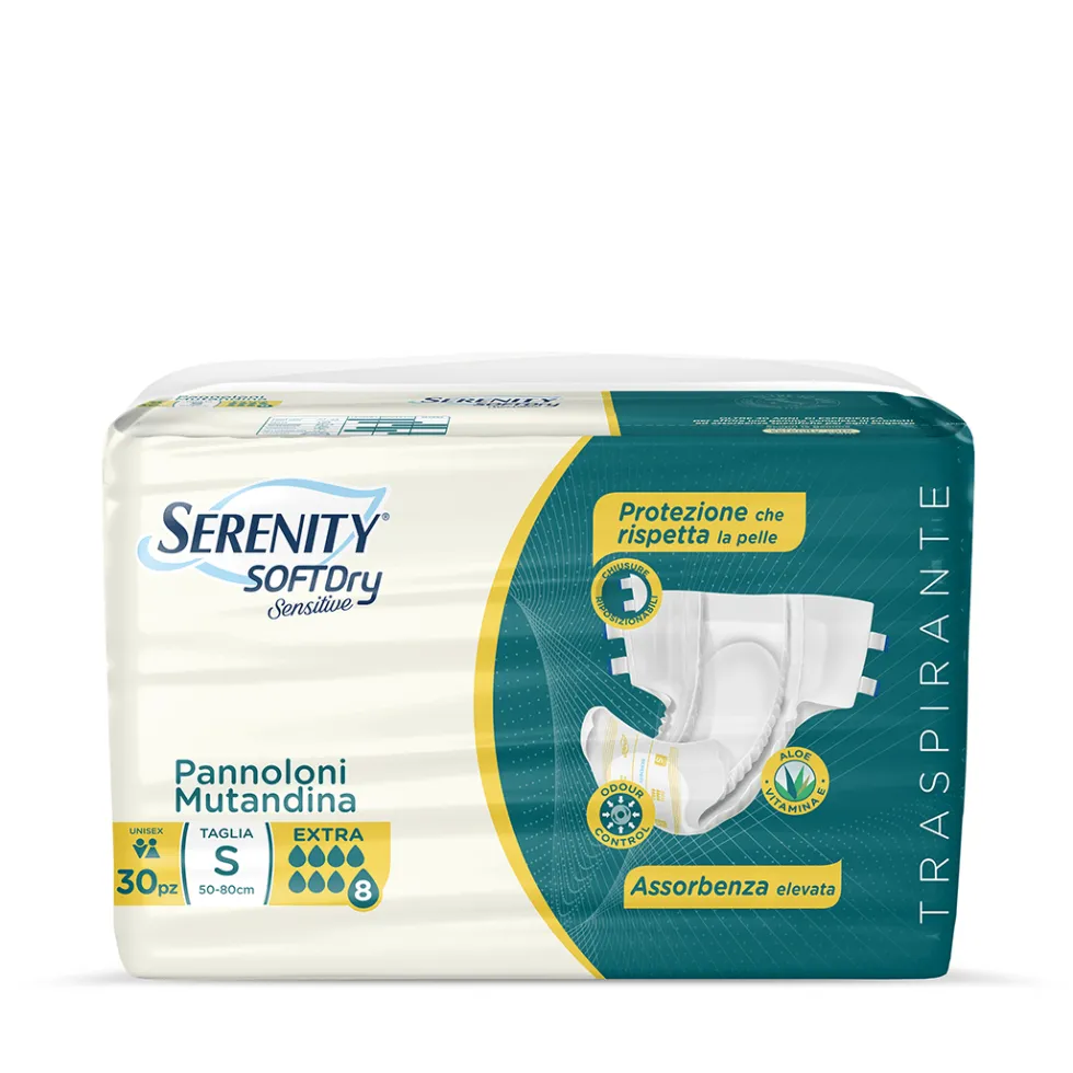 Serenity Pannolone sd sensitive extra - Mutandina per l'incontinenza, taglia S da 30 pezzi