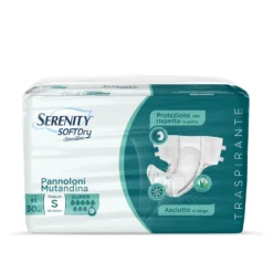 Serenity SD Sensitive - Super Pannolone mutandina per l'incontinenza taglia S, 30 pannoloni