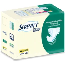 Serenity Softdry Pannoloni Mutandina Traspiranti Extra Taglia Large, 30Pannoloni