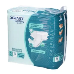 Serenity Soft Dry Sensitive Super - Pannoloni a mutandina per l'incontinenza in taglia M, 15 pezzi