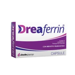 Shedir Pharma Dreaferrin - Integratore di ferro e lattoferrina per l'energia, 30 capsule