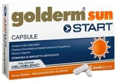 Shedir Pharma Golderm Sun Start - Integratore solare e antiossidante per la pelle, 30 capsule