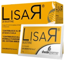 Shedir Pharma Lisar - Integratore lisar shedir pharma per naso, gola e difese, 20 bustine