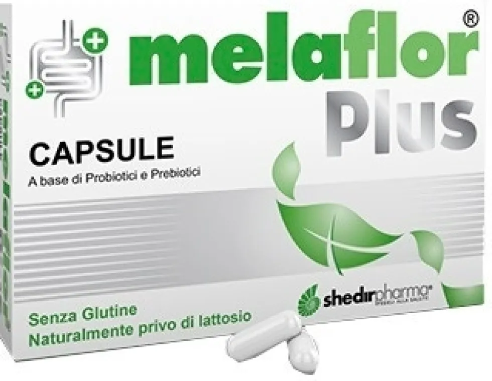Shedir Pharma Melaflor Plus - Integratore per la flora intestinale, 20 capsule