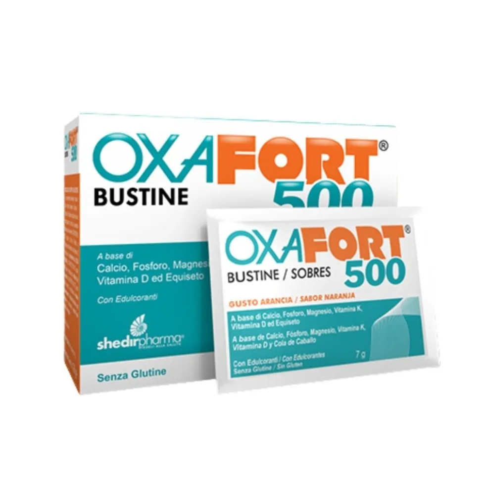 Shedir Pharma Oxafort 500 - Integratore per il mantenimento di ossa normali, 18 bustine