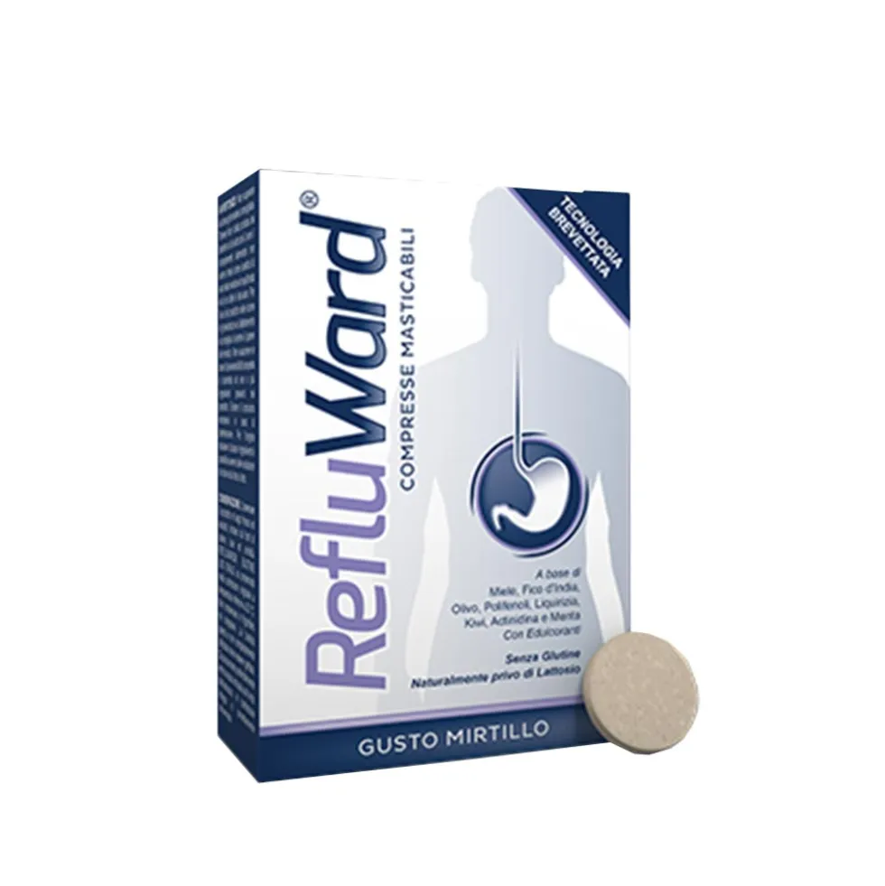 Shedir Pharma Refluward Integratore Alimentare gusto Mirtillo, 36 Compresse