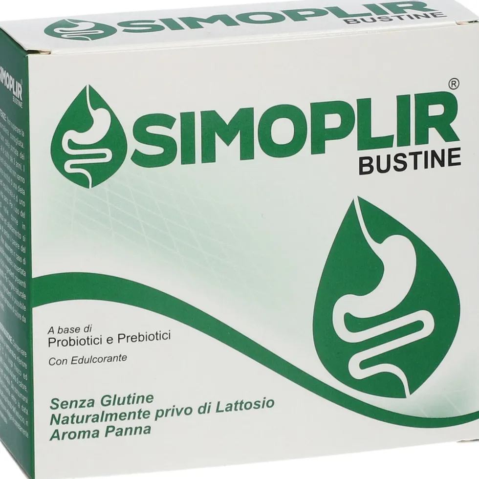 Shedir Pharma simoplir prebiotici - Integratore di probiotici e prebiotici intestinali, 12 bustine