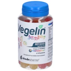 Shedir Pharma Vegelin Junior - Caramelle gommose ad azione ricostituente, 60 pezzi