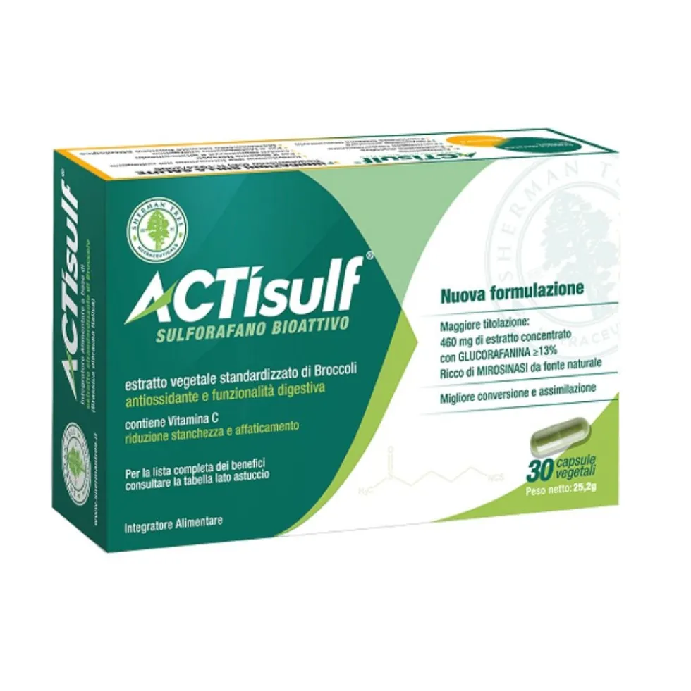 Sherman Tree ACTisulf Sulforafano Bioattivo Integratore, 30 Capsule Vegetali