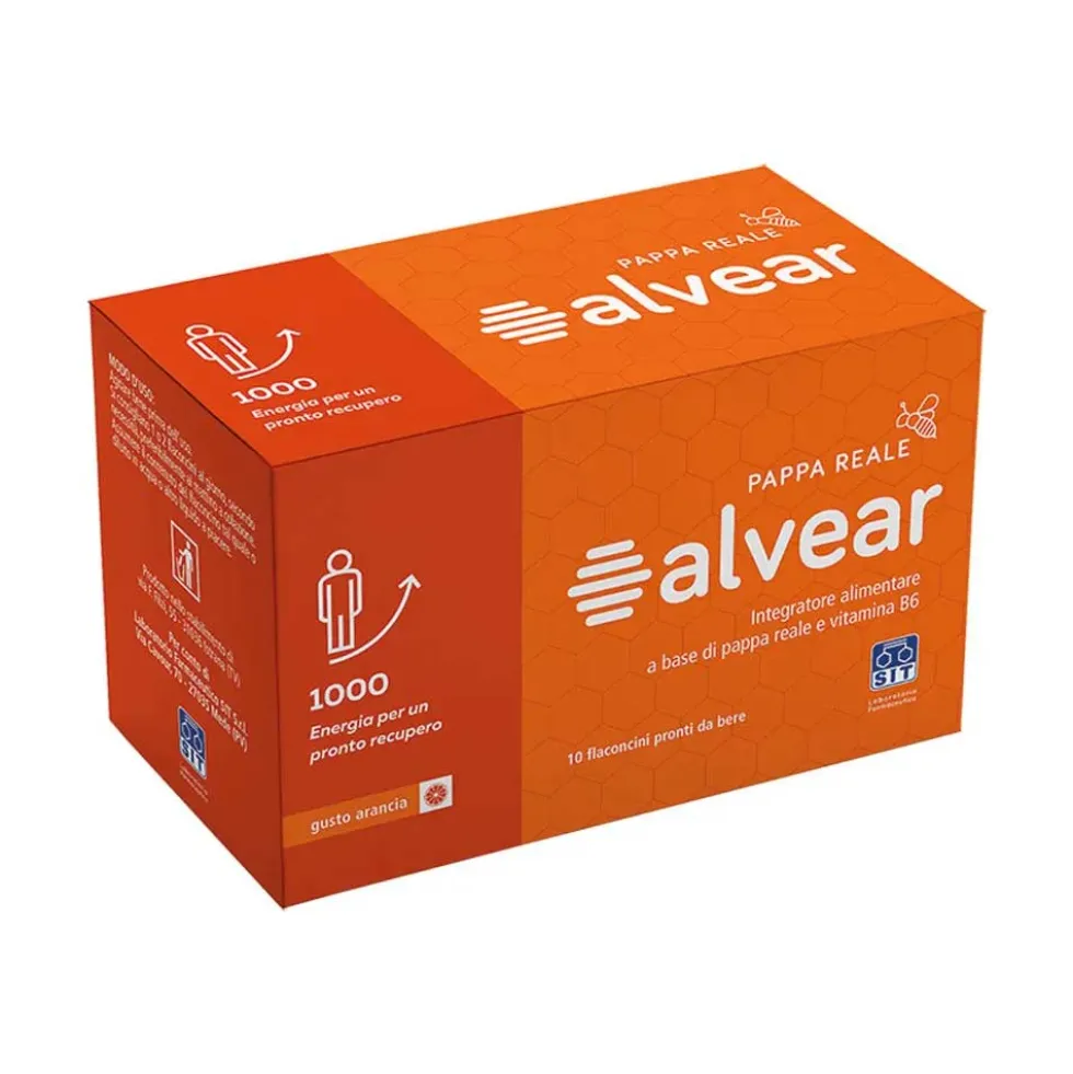 SIT Alvear 1000 Integratore di Pappa Reale e Vitamina B6, 10 Flaconi
