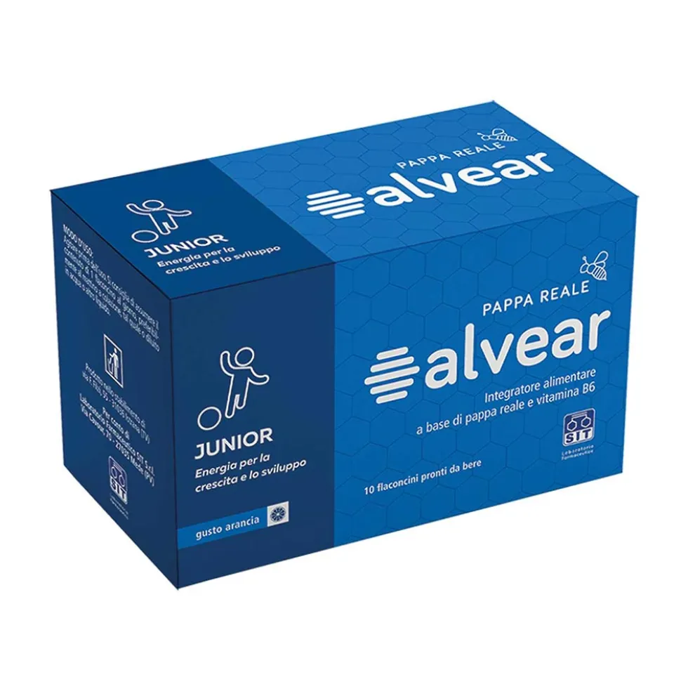 SIT Alvear Junior Integratore Alimentare di Pappa Reale, 10 flaconcini