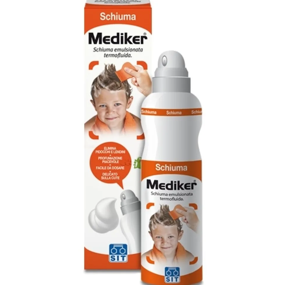 Sit Mediker Schiuma antiparassitaria per eliminare i pidocchi e le lendini, 150 ml