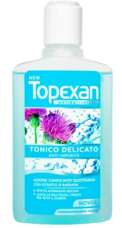 Soco New Topexan - Lozione per la pelle sensibile e acneica, tonico antibatterico 150 ml