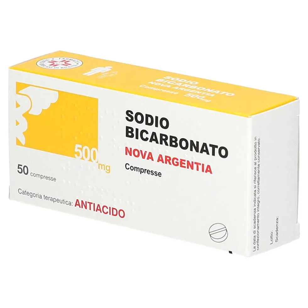 Sodio Bicarb Nova Argentia 500g Antiacido, 50 Compresse