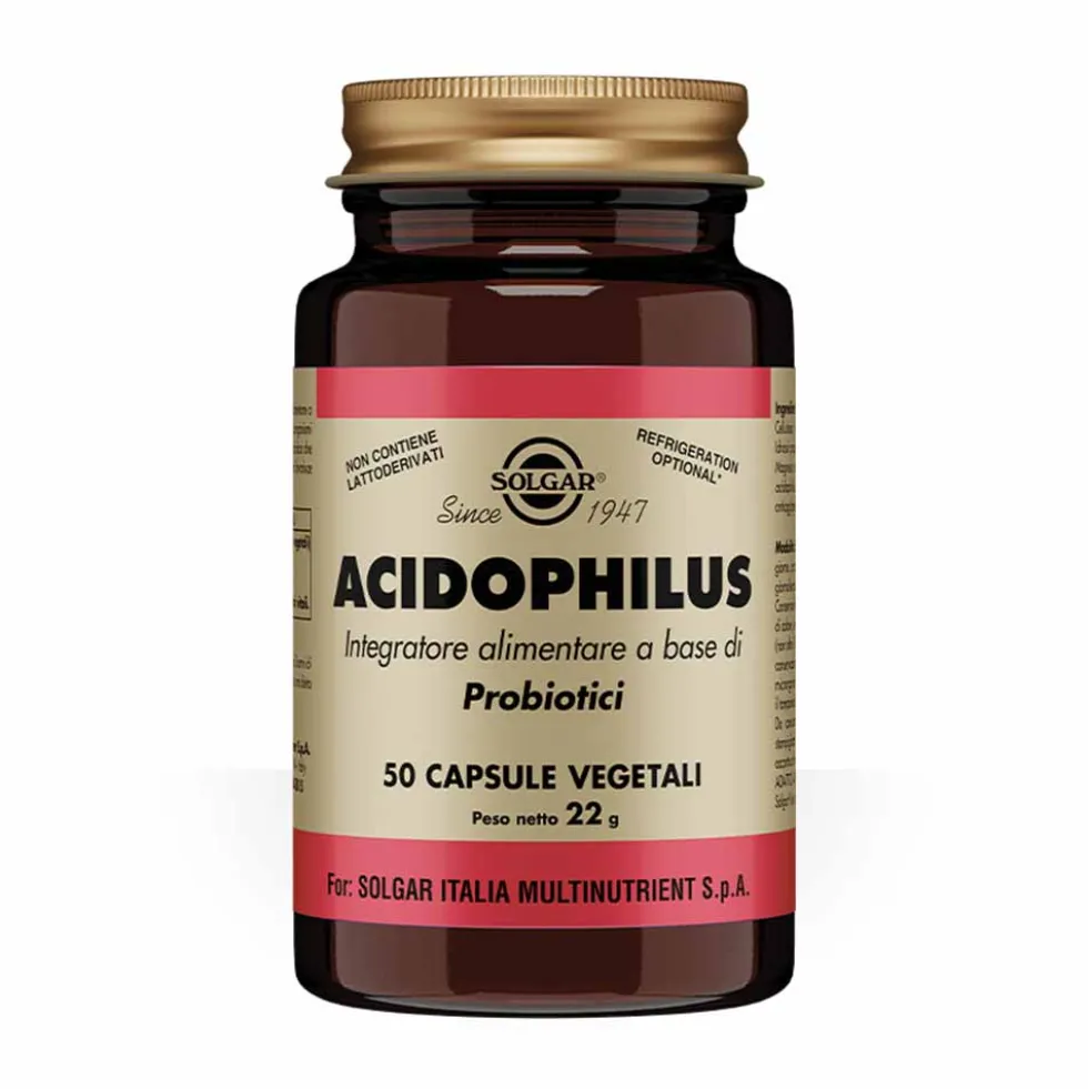 Solgar Acidophilus - Integratore di probiotici per la flora intestinale, 50 capsule vegetali