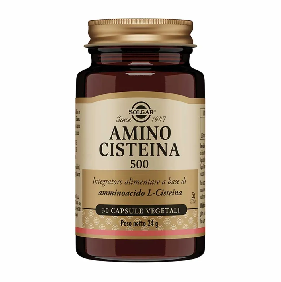 Solgar Amino Cisteina 500 Integratore Alimentare, 30 Capsule Vegetali