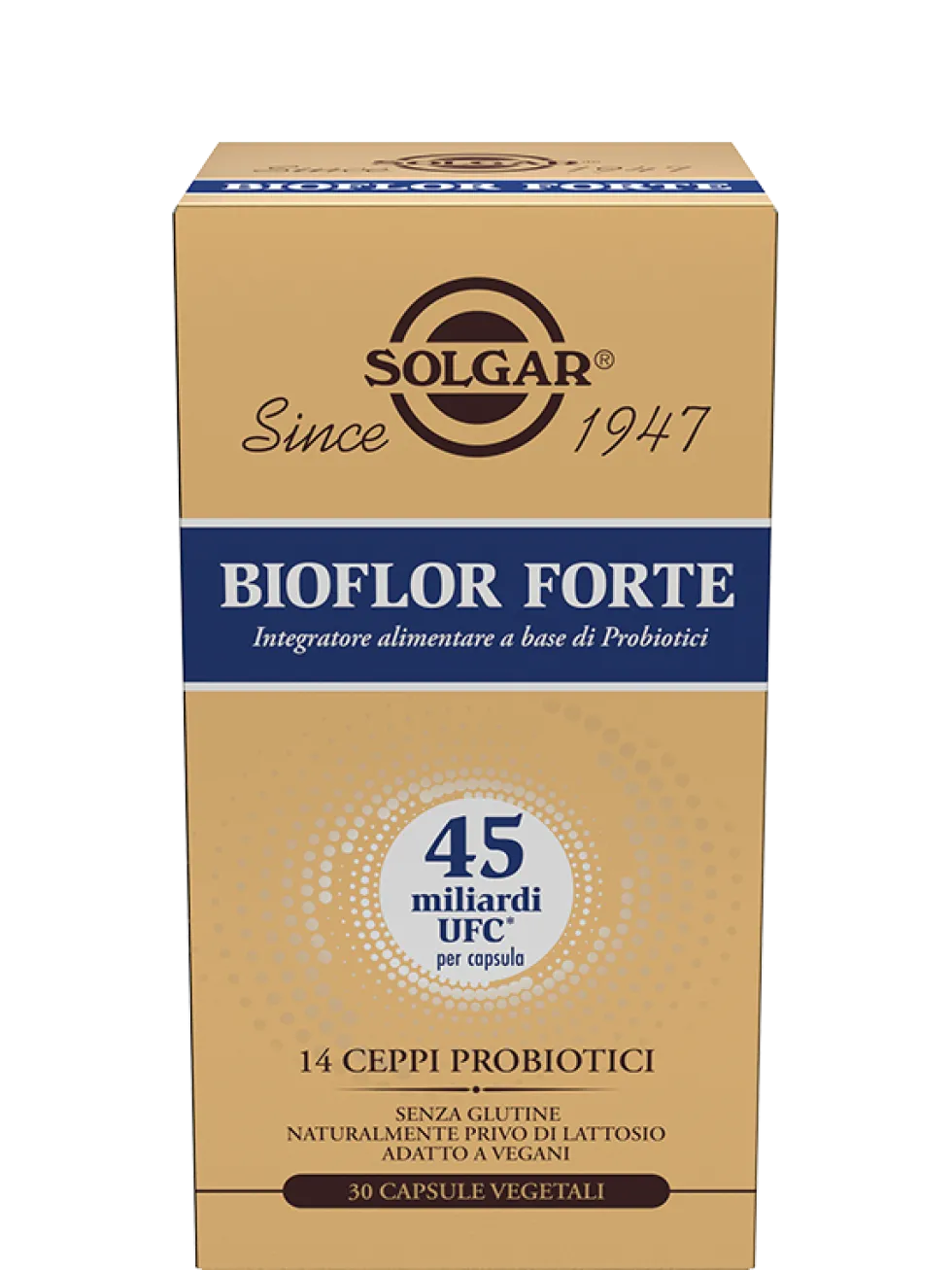 Solgar Bioflor Forte Integratore per l'equilibrio della flora intestinale, 30 capsule vegetali