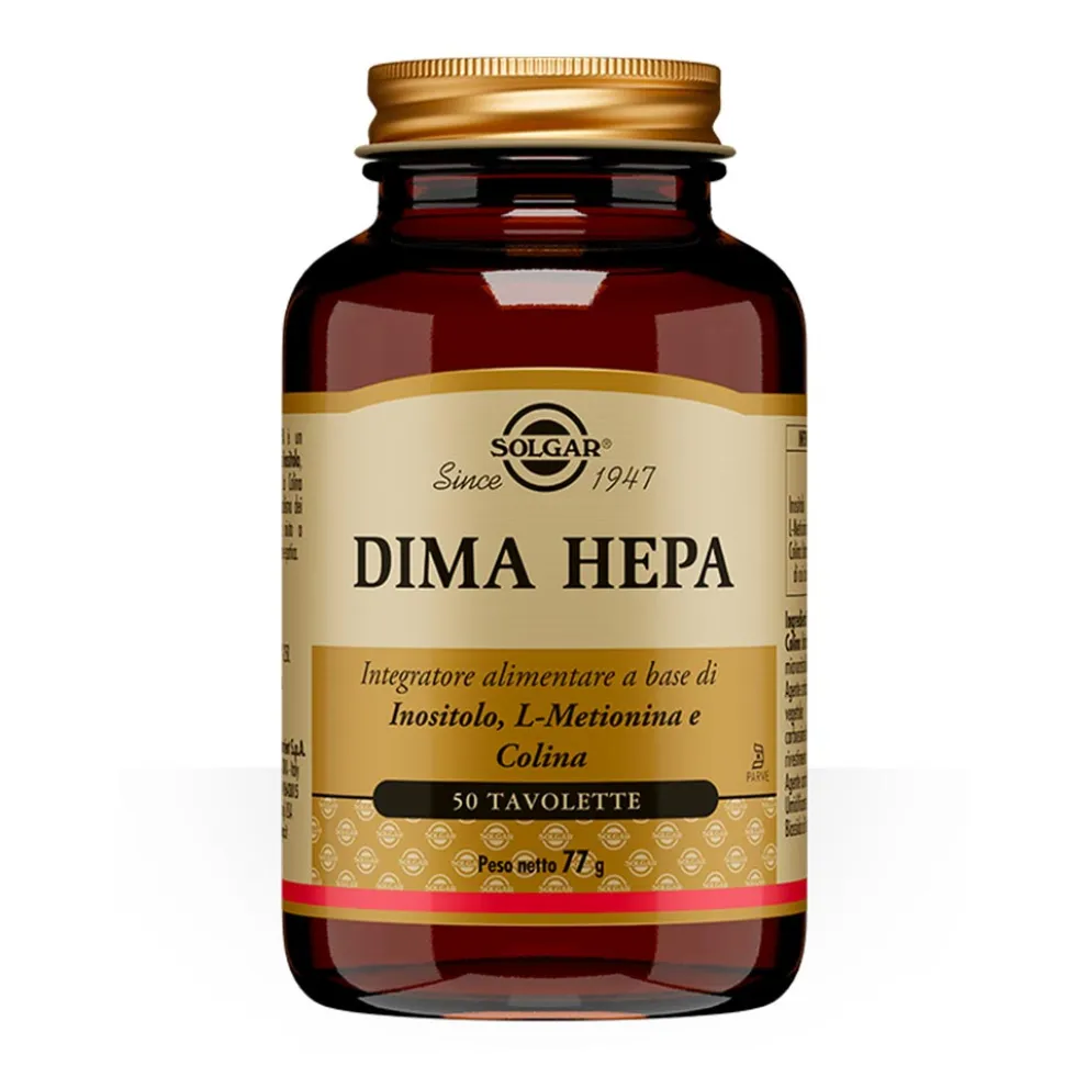 Solgar Dima Hepa - Integratore per la funzione epatica e il metabolismo lipidico, 50 tavolette