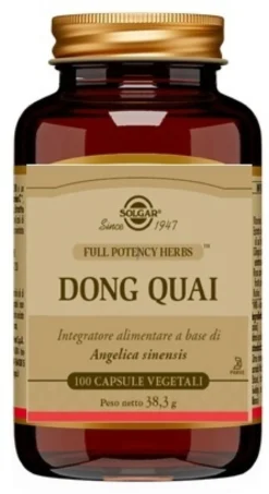 Solgar Dong Quai - Integratore Solgar per disturbi del ciclo e menopausa, 100 capsule vegetali