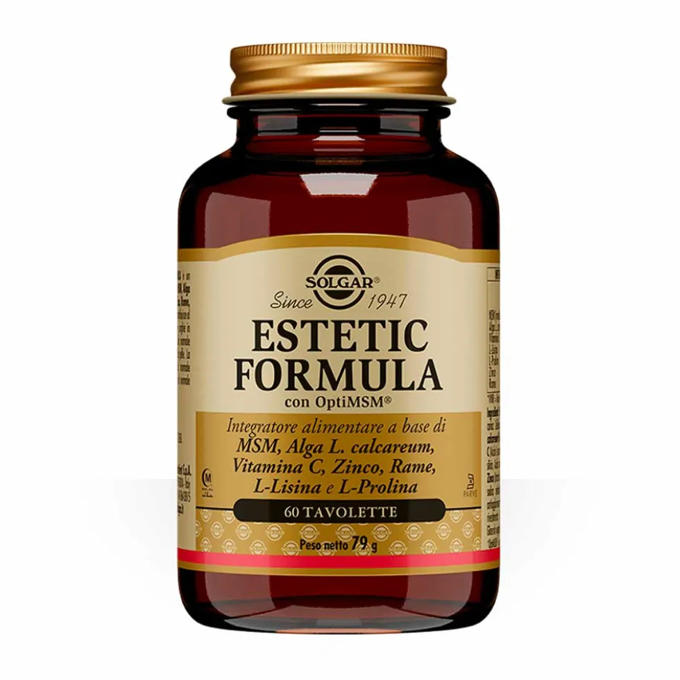 Solgar Estetic Formula Integratore Capelli Pelle e Unghie, 60 Tavolette