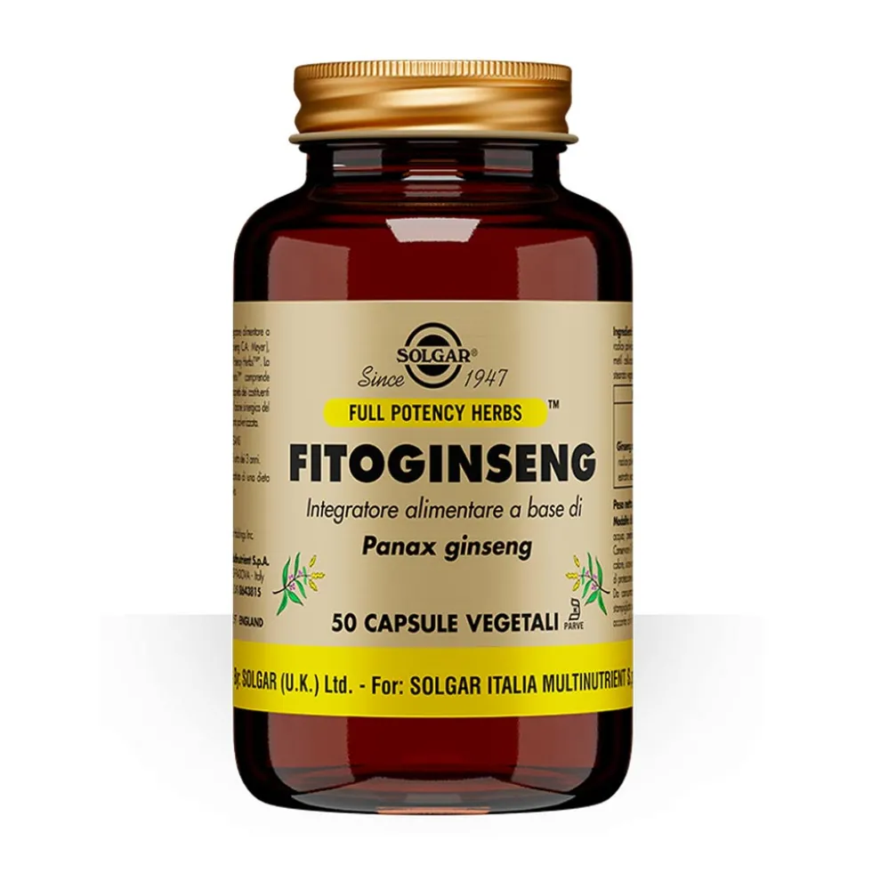 Solgar Fitoginseng - Un integratore Solgar fitoginseng per stanchezza e stress, 50 capsule vegetali