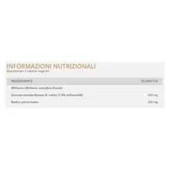 Solgar Fitowithania - Tonico adattogeno per la stanchezza fisica e mentale, 60 capsule vegetali