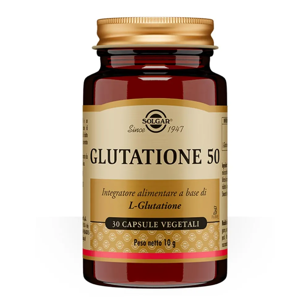 Solgar Glutatione 50 - Integratore antiossidante per le difese immunitarie, 30 capsule vegetali