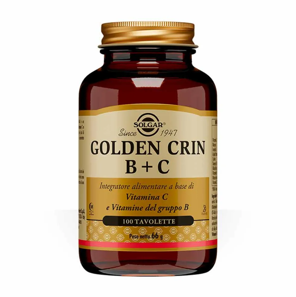 Solgar Golden Crin B+C - Integratore per la stanchezza e l'affaticamento, 100 tavolette