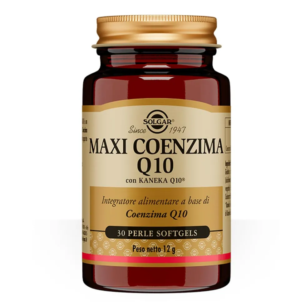 Solgar Maxi Coenzima Q10 Integratore Alimentare Antiossidante, 30 Perle