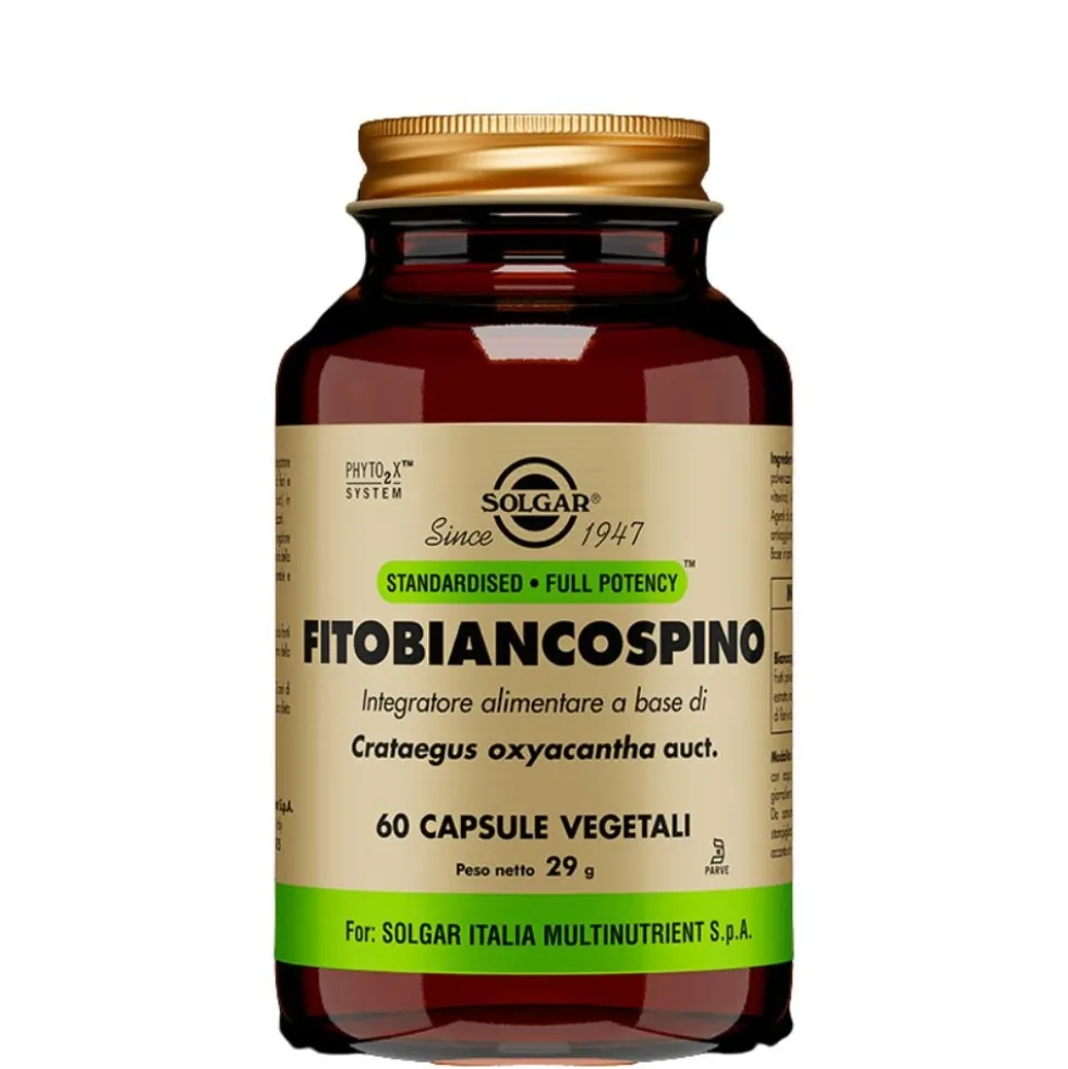 Solgar Multinutrient Fitobiancospino - Integratore per il benessere cardiovascolare, 60 capsule