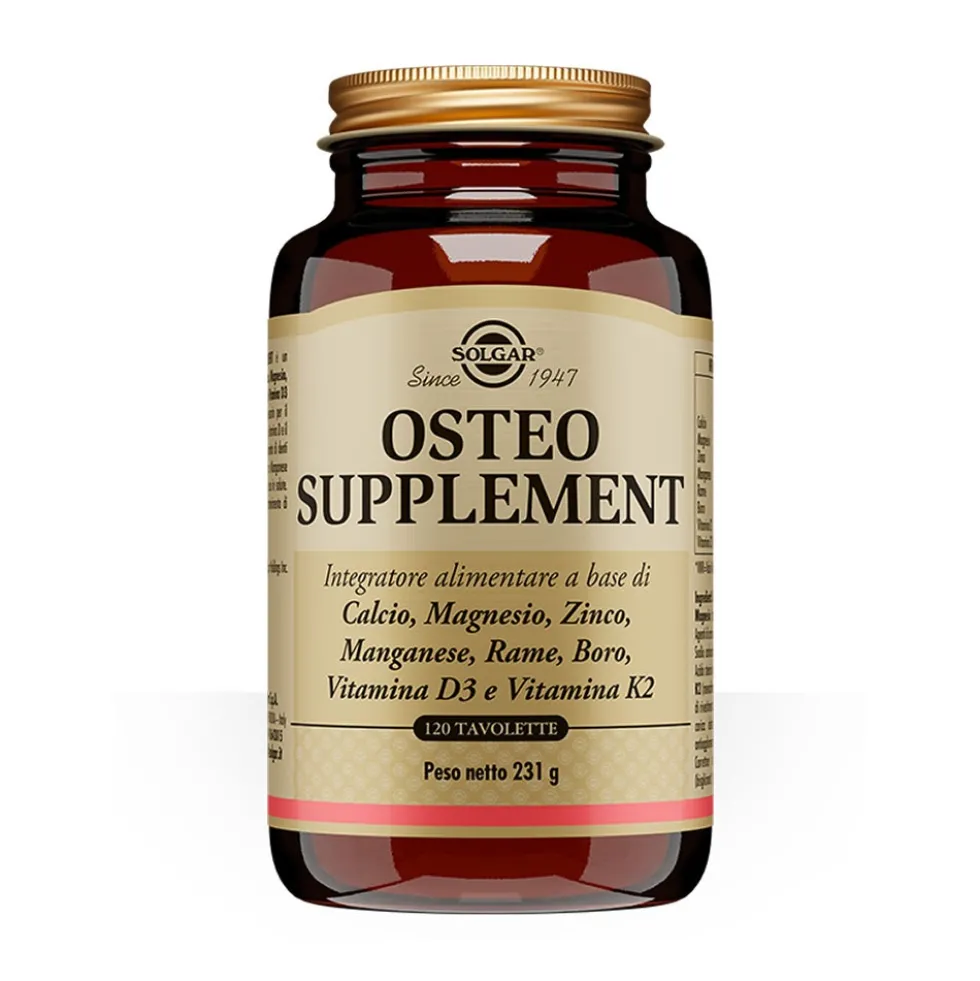 Solgar Osteo Supplement - Integratore alimentare per la salute di ossa e denti, 120 tavolette