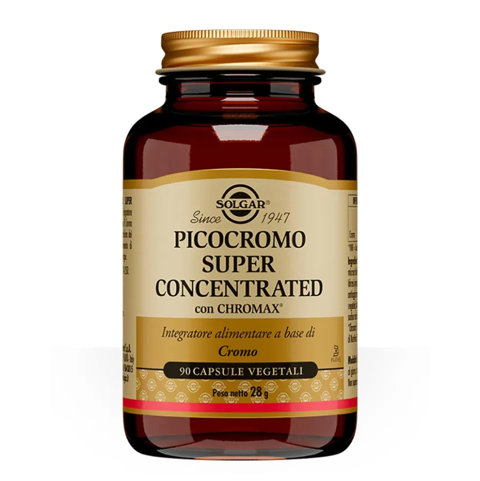 Solgar Picocromo Superconcentrato - Integratore per il metabolismo e la glicemia, 90 capsule