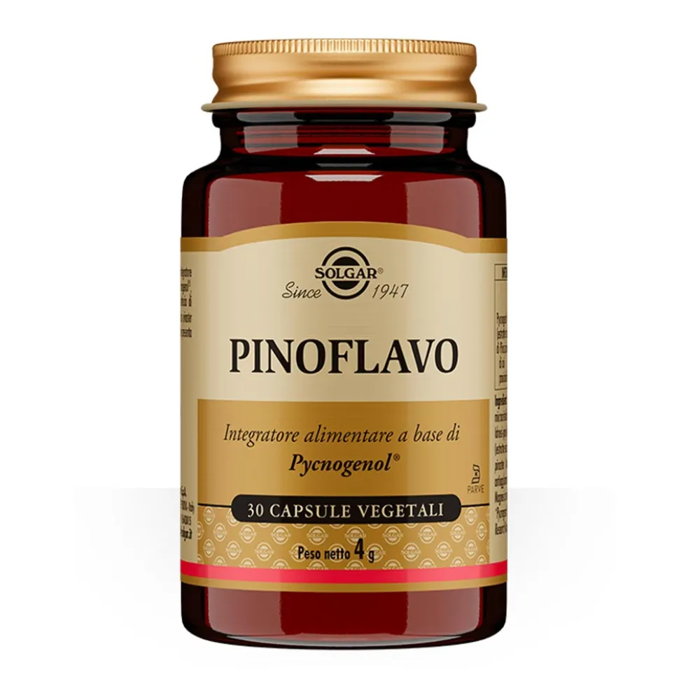 Solgar Pinoflavo - Integratore alimentare antiossidante per il microcircolo, 30 capsule vegetali