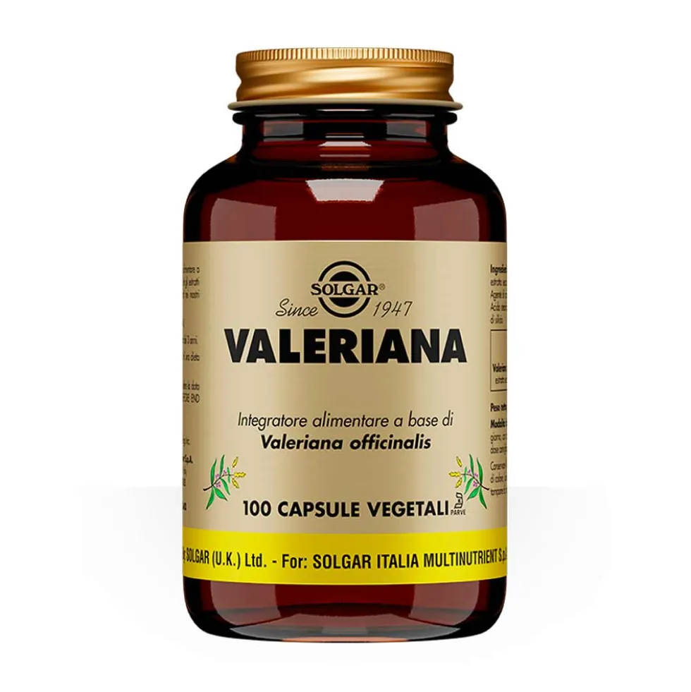 Solgar Valeriana - Integratore alimentare per il rilassamento e il sonno, 100 capsule vegetali